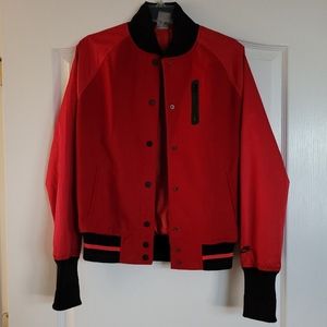 nike sportswear red varsity jacket medium